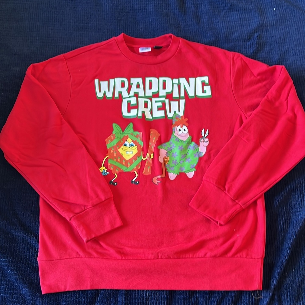 Men's SpongeBob Christmas Sweatshirt - M